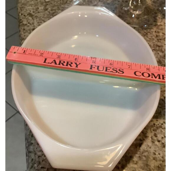 Vintage Pyrex Pink Daisy Divided Casserole Dish - Picture 5 of 9